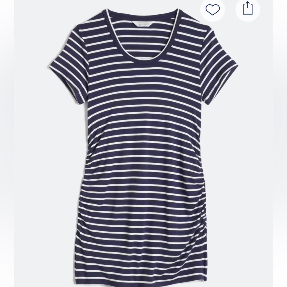 Navy and White Striped Market & Spruce Knit Maternity Top in EUC